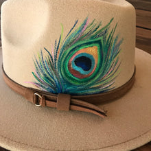 Load image into Gallery viewer, Polished Peacock- Hand Painted Hat