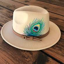 Load image into Gallery viewer, Polished Peacock- Hand Painted Hat