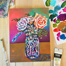 Load image into Gallery viewer, Succulent and Roses