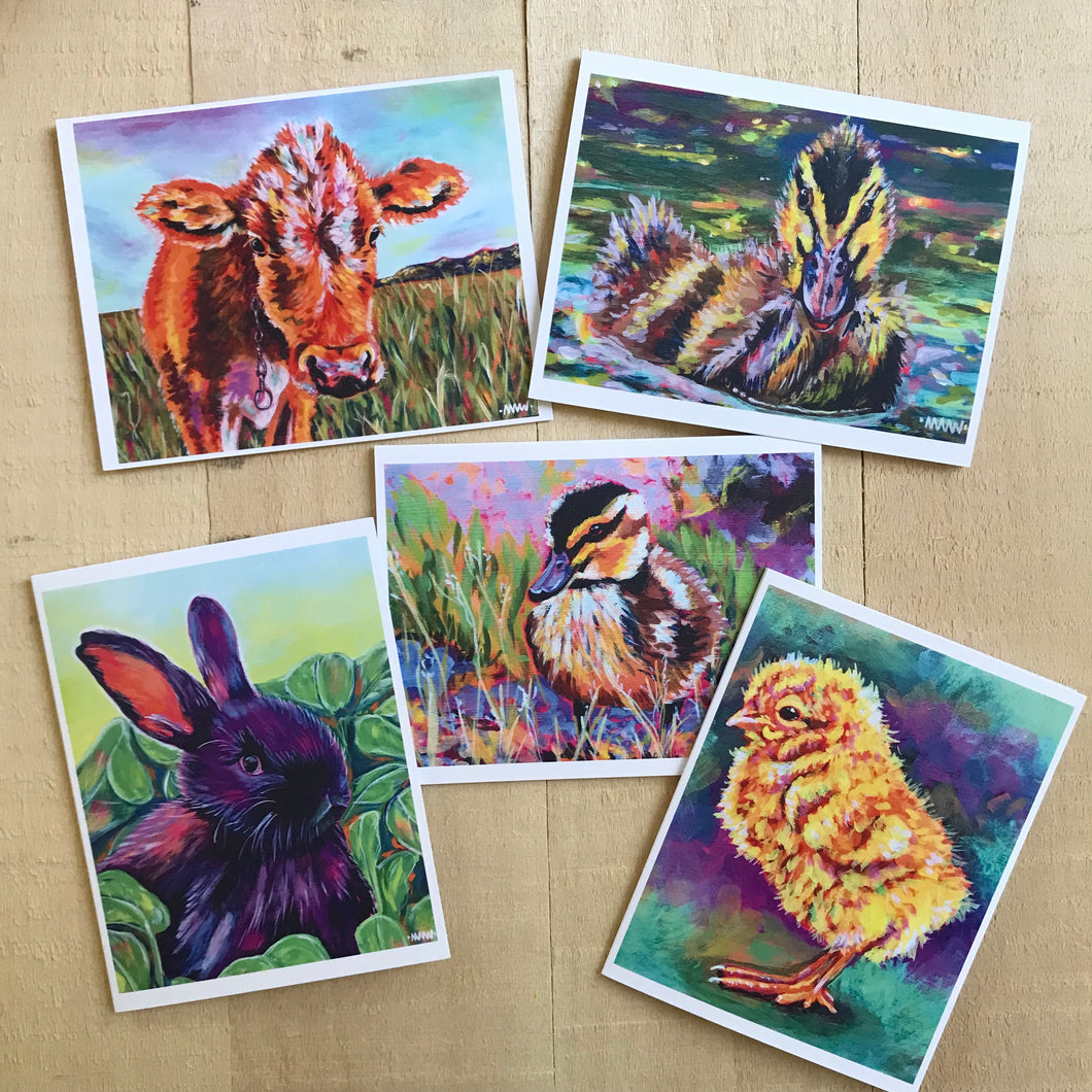 Spring Animal Art Card Pack