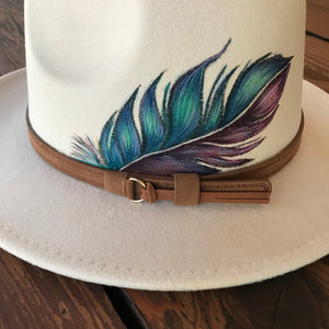 Feather Flair- Hand Painted Hat