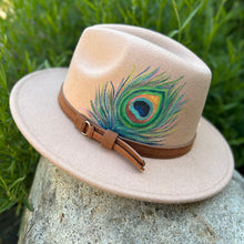 Load image into Gallery viewer, Polished Peacock- Hand Painted Hat
