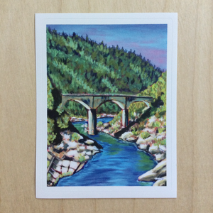 Visiting No Hands Bridge- Original Art Sticker