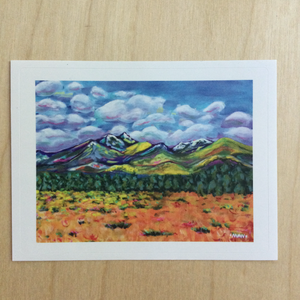 Mountain In Bloom- Original Art Sticker
